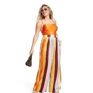 Fe Noel x Target Mixed Vertical Stripe Print Wide Leg Pants